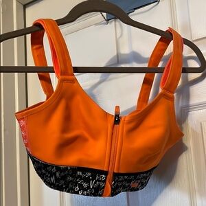 SHEFIT Orange and Black Sports Bra